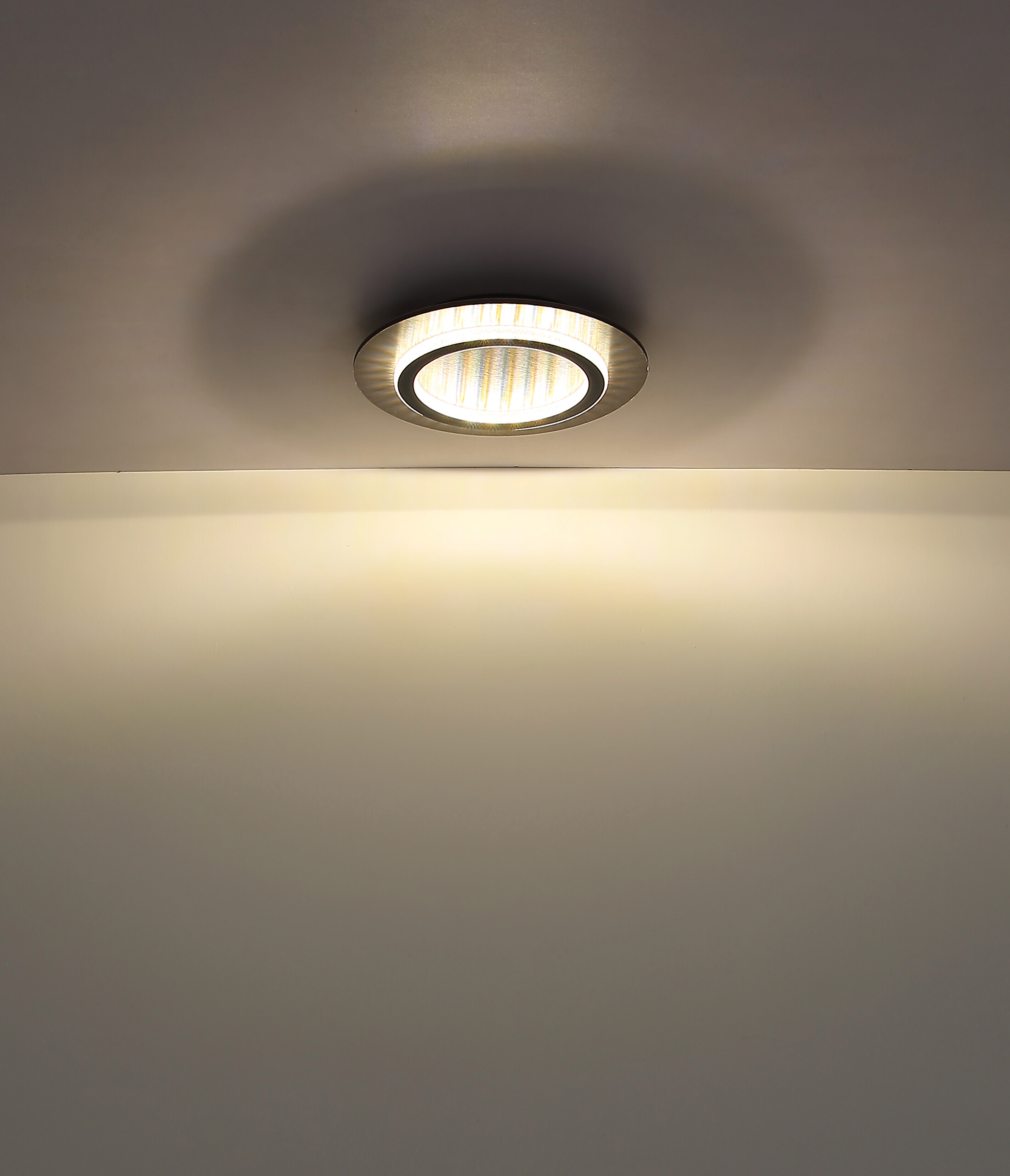 GLOBO LED-Deckenleuchte anthrazit hellgrau mattschwarz Kunststoff Metall H/D: ca. 5,5x35 cm 1 Brennstellen