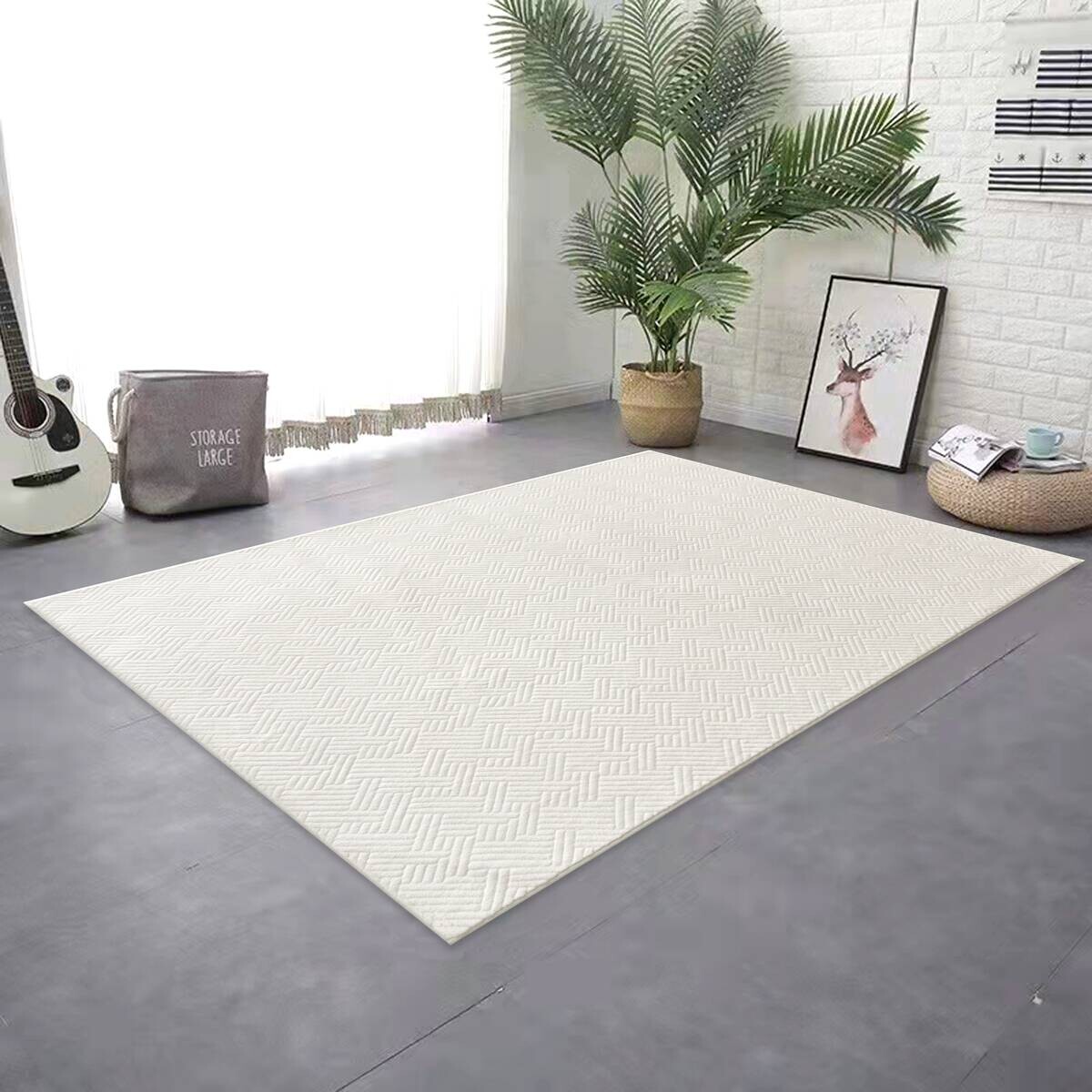 Fellimitat Monaco beige B/L: ca. 160x230 cm