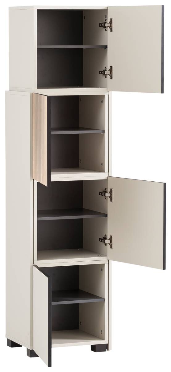 Regal Alexa creme beige B/H/T: ca. 76x165,1x33,1 cm