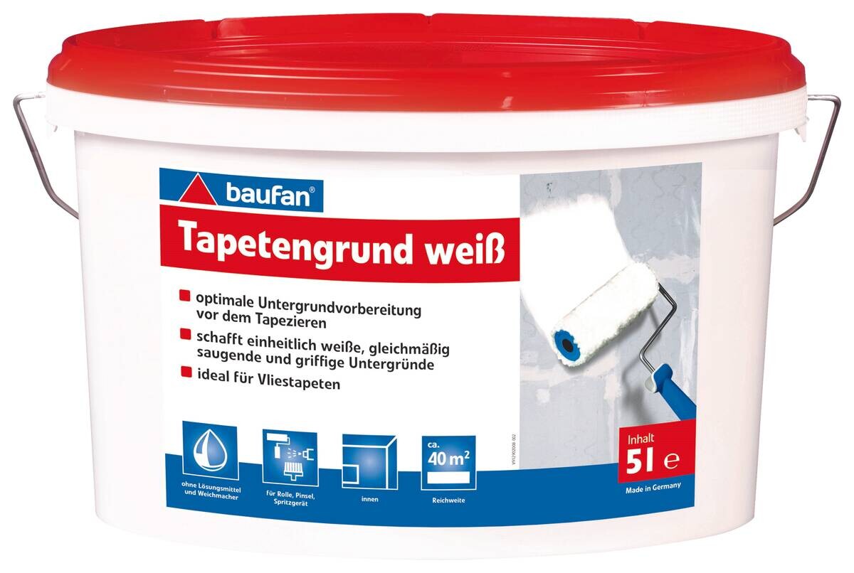 Baufan Tapetengrund weiß ca. 5 l