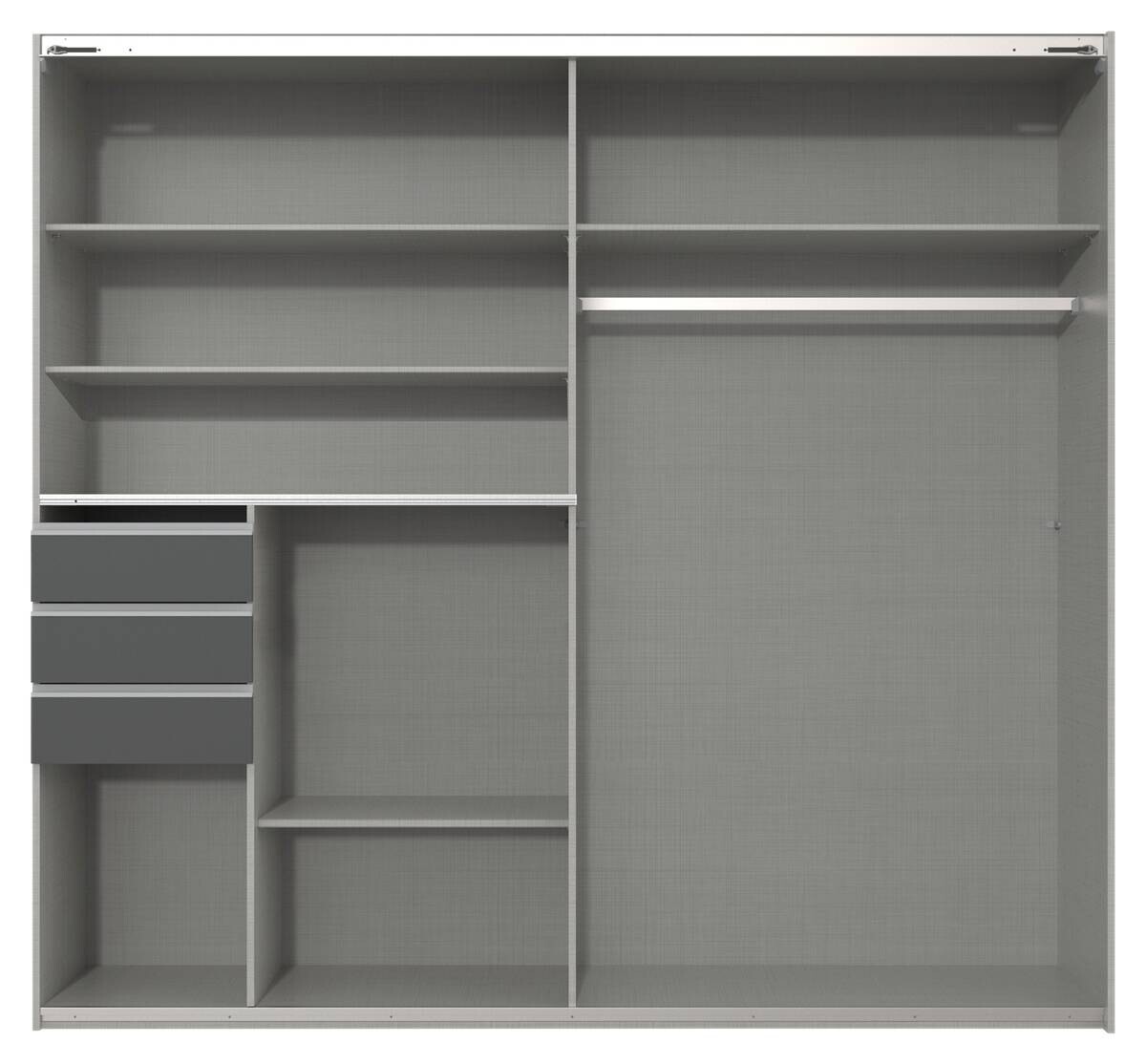 Passepartoutrahmen Schwerin Graphit B/H/T: ca. 183x200x12 cm