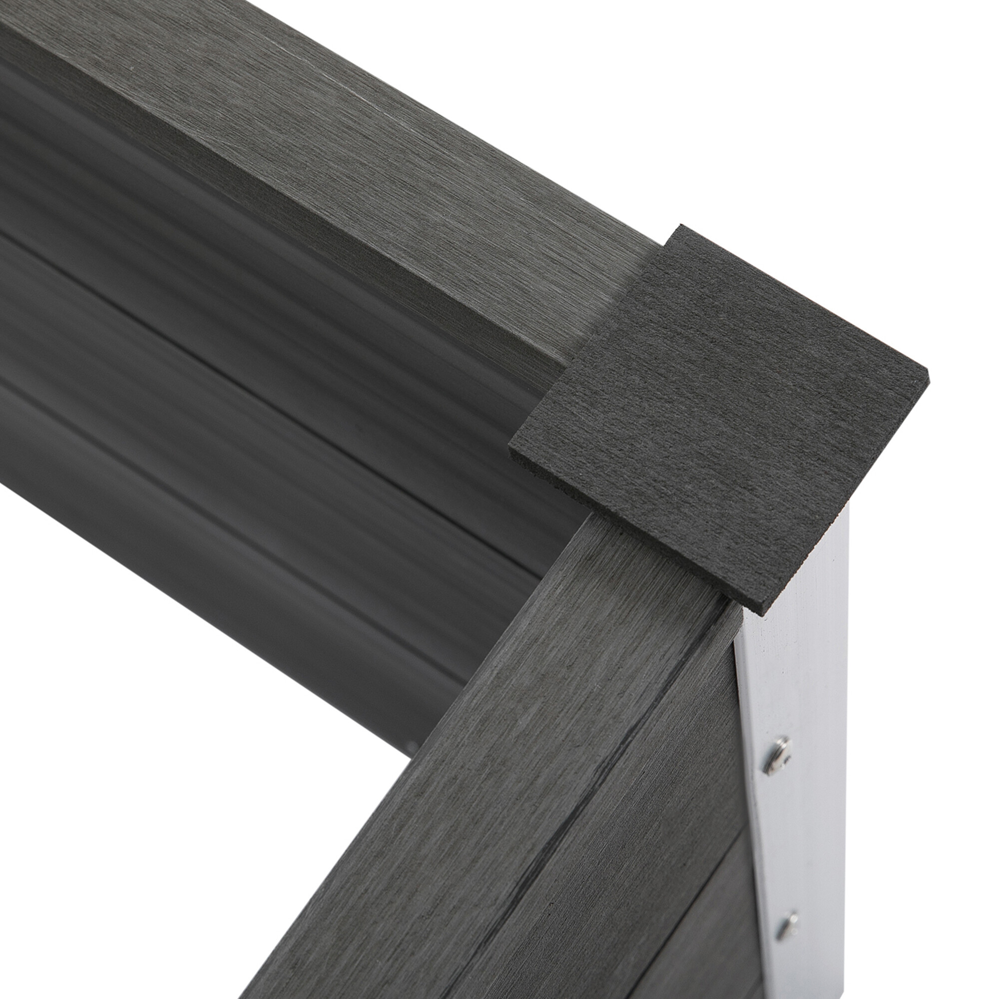 Outsunny Blumenkübel grau Kunststoff B/H/L: ca. 50x50x100 cm