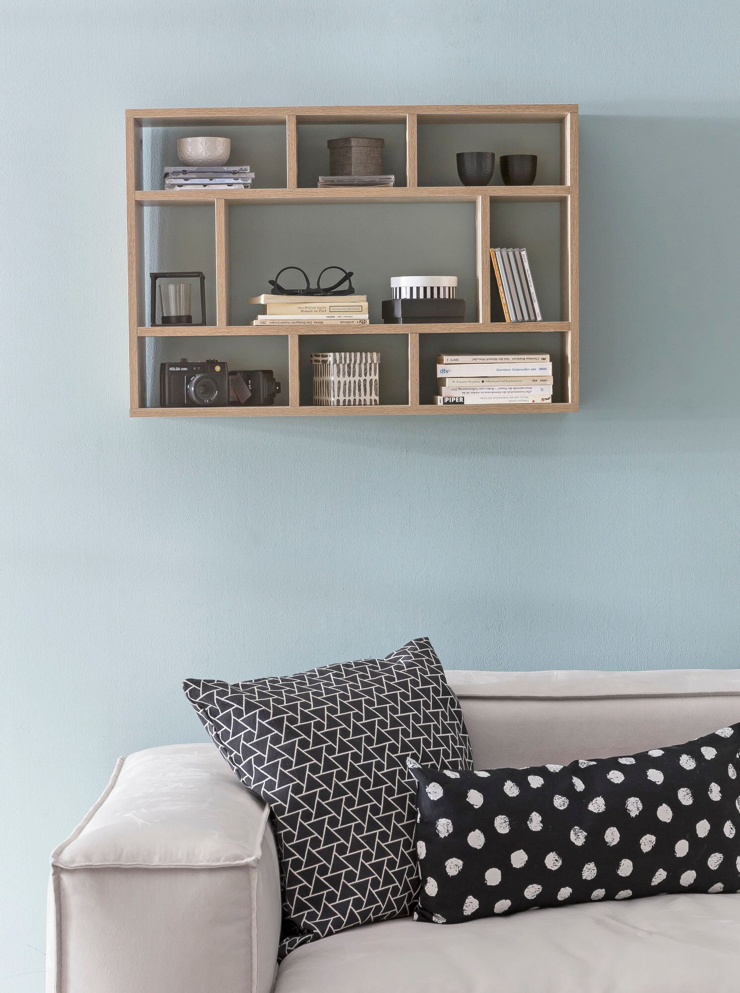 Wandregal Eiche Sonoma Nachbildung B/H/T: ca. 75x51x16 cm