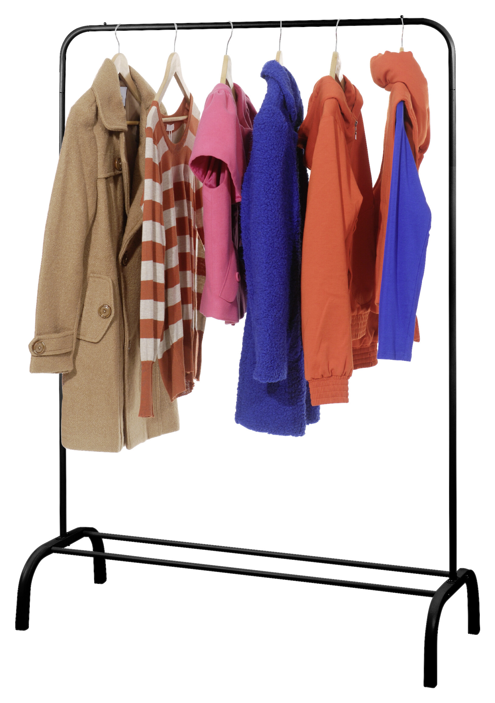 Garderobenständer schwarz Metall B/H/L: ca. 41x152x104 cm Garderobenständer schwarz Metall B/H/L: ca. 41x152x104 cm