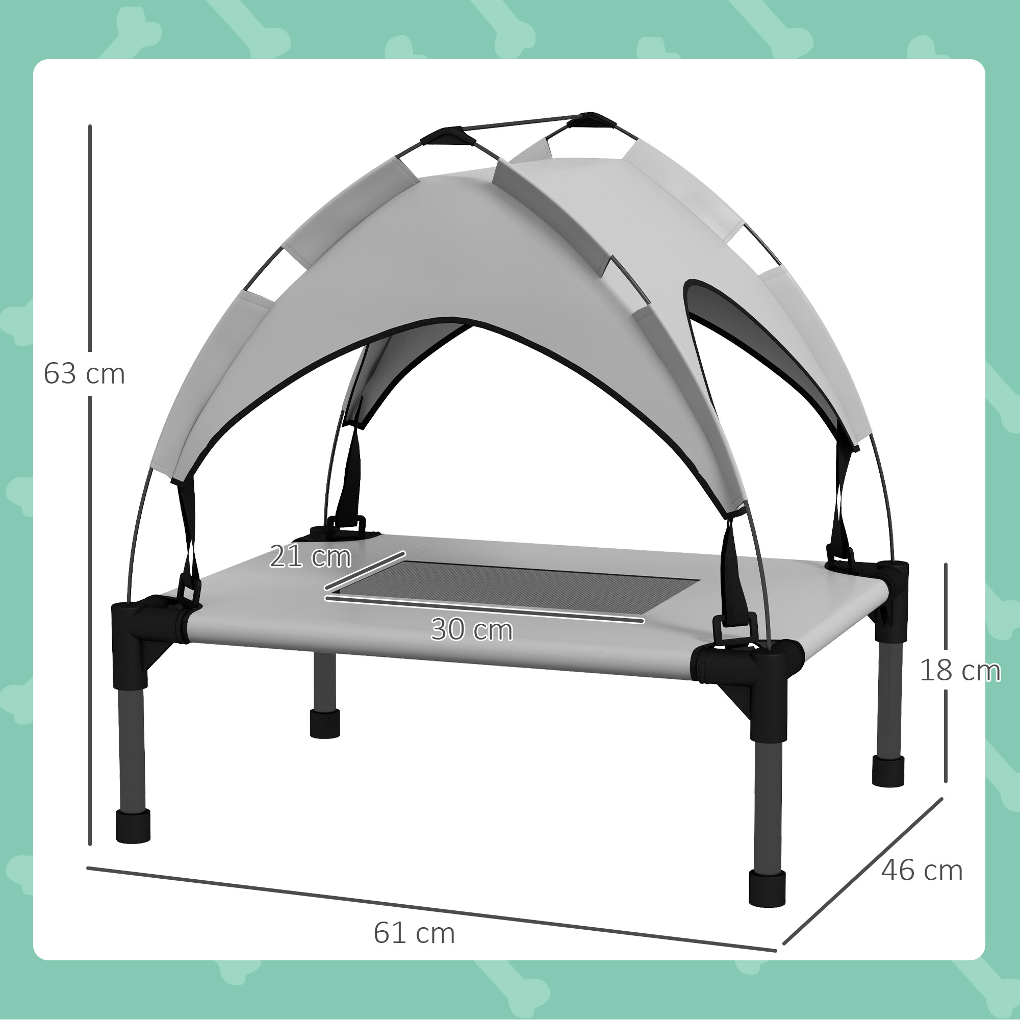 PawHut Erhöhtes Hundebett