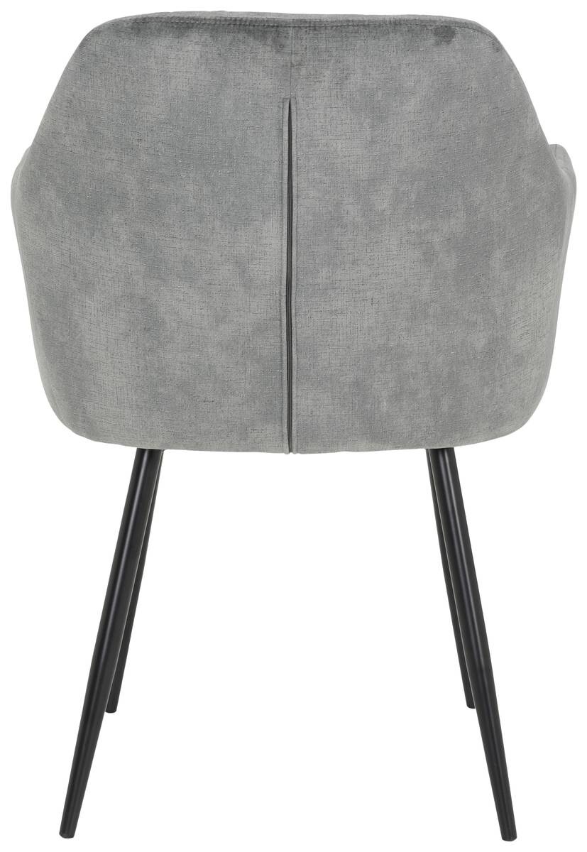 Stuhl Tina 2er Set grau Vintage Samtoptik B/H/T: ca. 56x81x62 cm