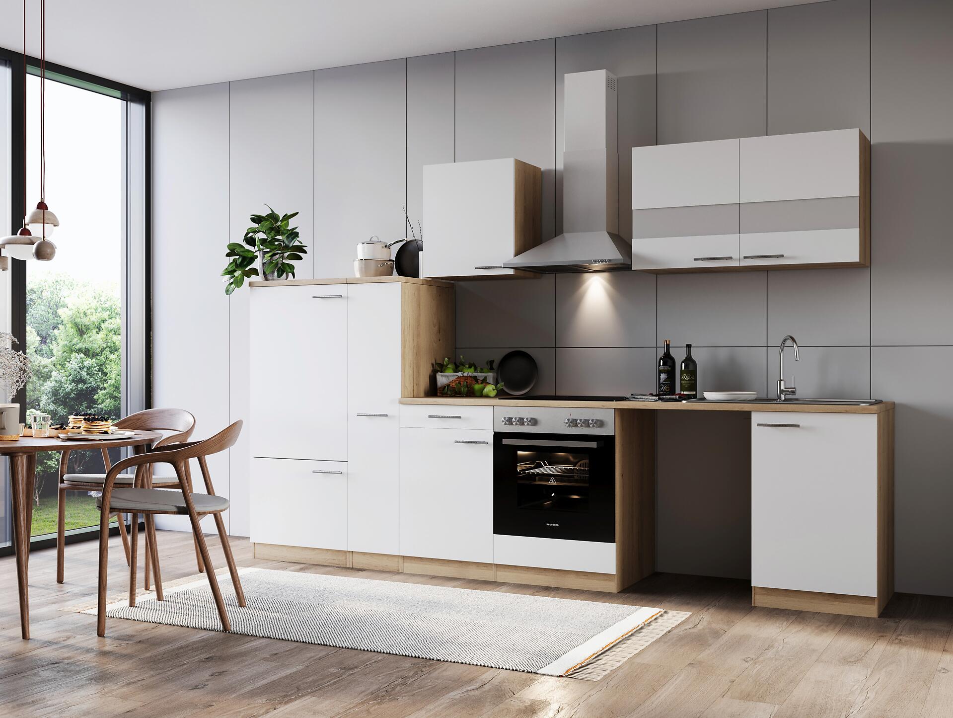 Respekta Küchenblock Merle weiß B/H/T: ca. 310x200x60 cm