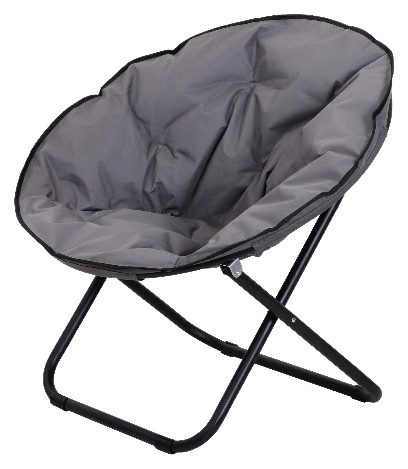 Outsunny Campingstuhl grau Polyester B/H/L: ca. 80x75x80 cm