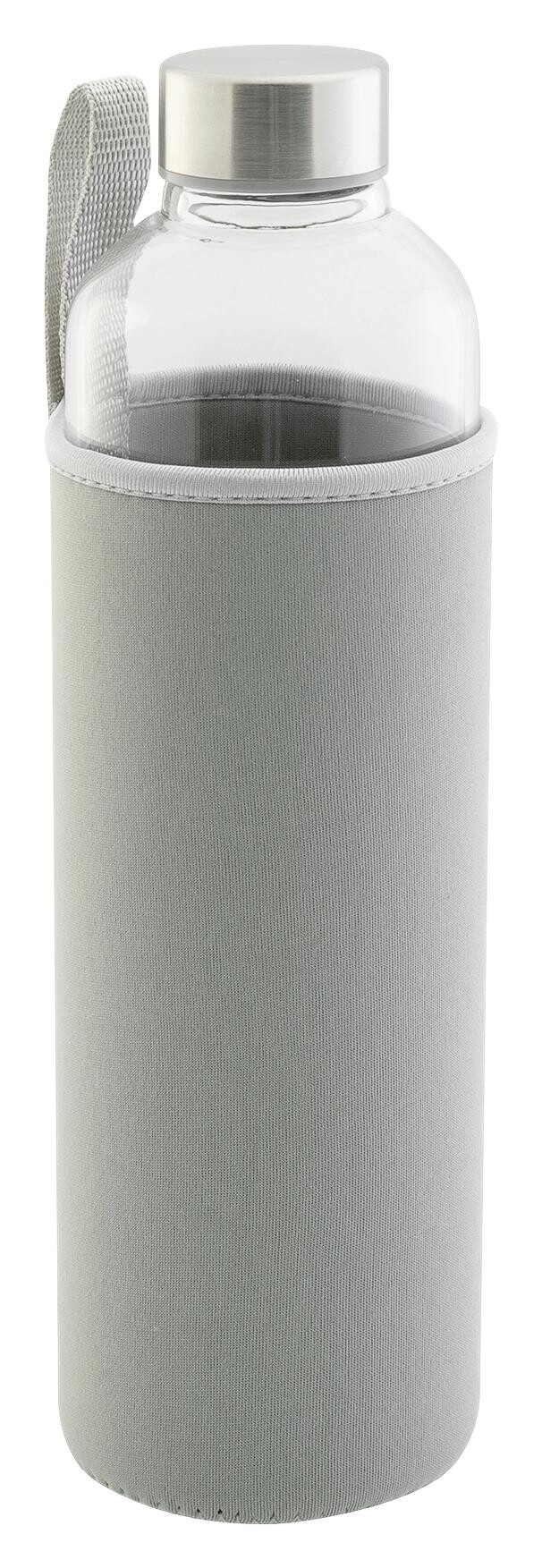 Axentia Trinkflasche grau Edelstahl