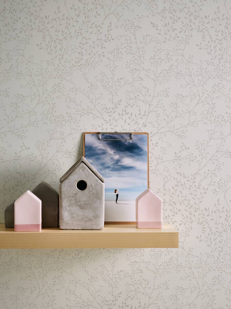 A.S.Creation Vliestapete Trendwall 2 Floral weiß B/L: ca. 53x1005 cm