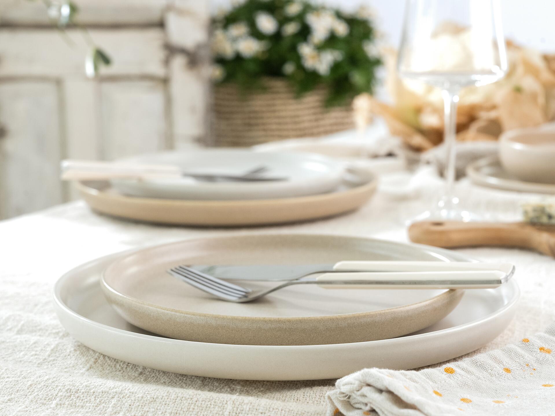 CreaTable Tafelservice Uno Toscana mehrfarbig Steinzeug 12 tlg.