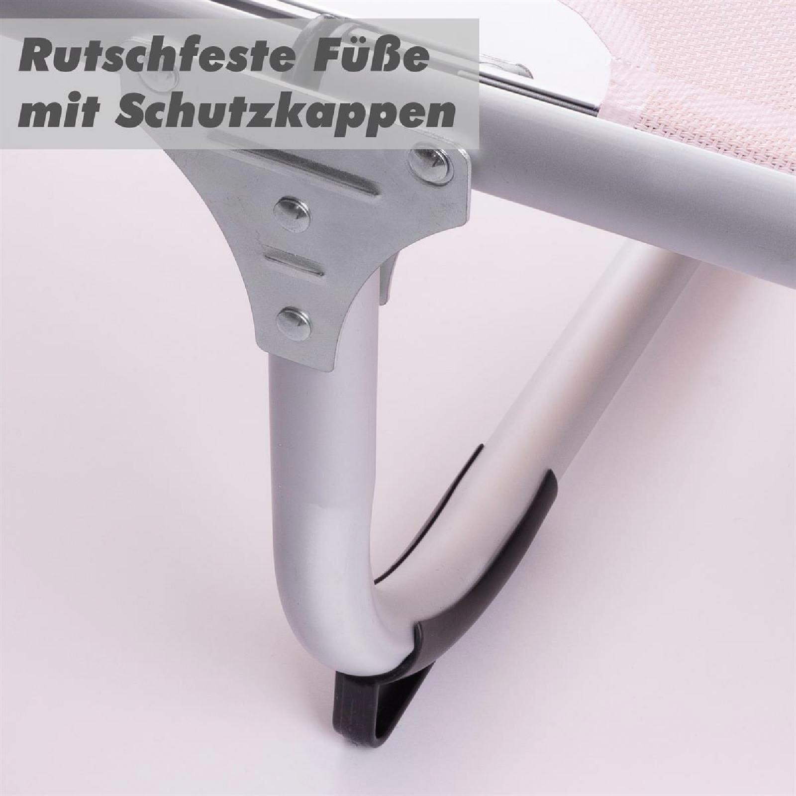 VCM Sonnenliege beige Textilene B/H/L: ca. 57x30x187 cm