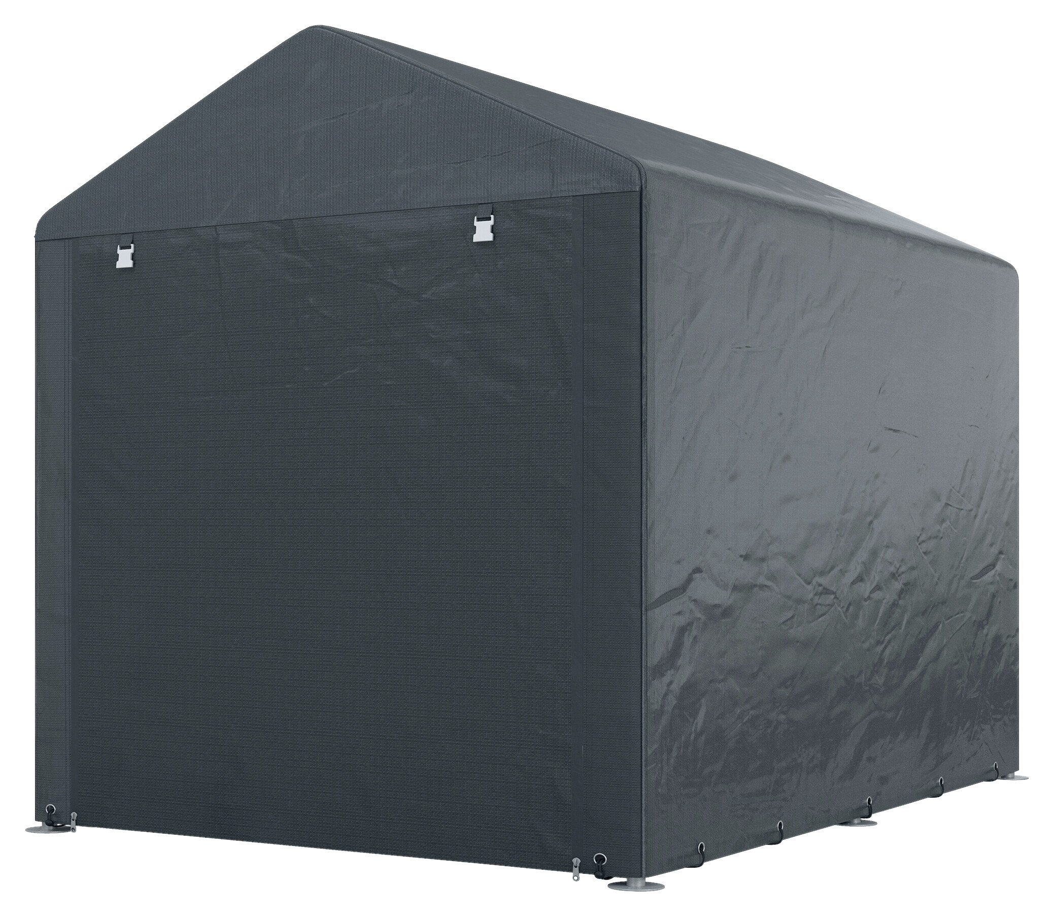 Outsunny Garagenzelt dunkelgrau Polyester B/H/L: ca. 218x172x160 cm