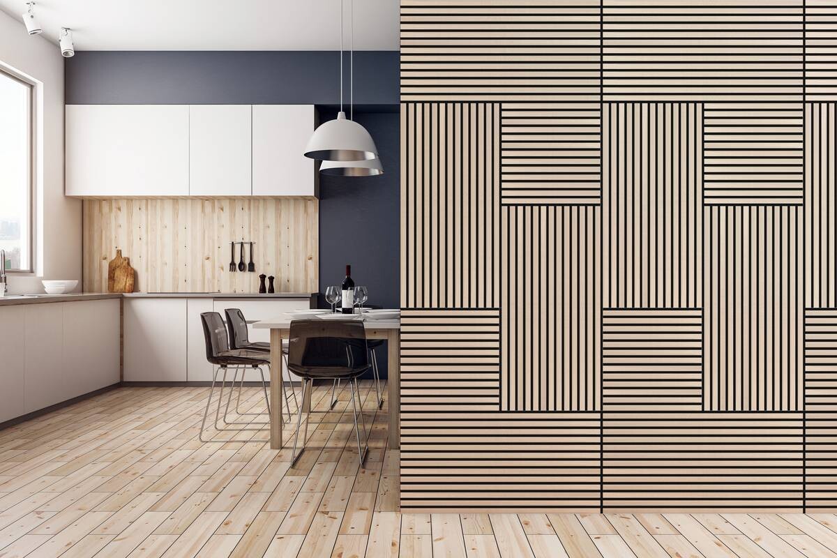 Wand- und Akustikpaneel Eiche L/B/H: ca. 104x52x1 cm pro Stück