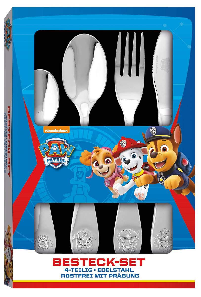 Paw Patrol Kinderbesteckset silber Edelstahl 4 tlg.