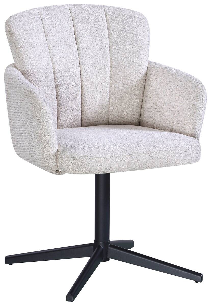 Armlehnstuhl Dana beige Webstoff B/H/T: ca. 58x84x61 cm