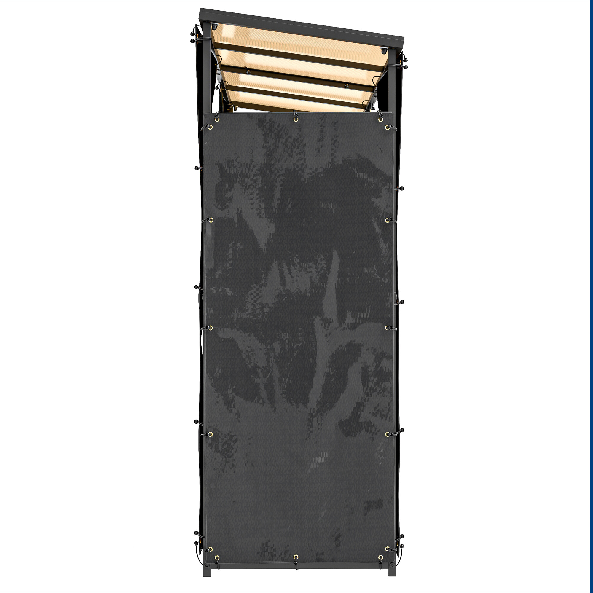 Outsunny Kaminholzregal Abdeckung schwarz Polyester B/H/L: ca. 62x0,1x148 cm