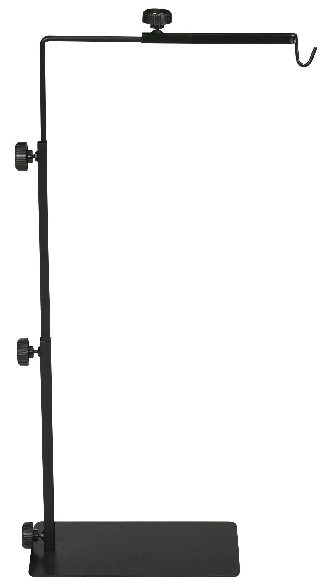 PawHut Reptilien-Lampenständer schwarz Stahl B/H/L: ca. 15x95x40 cm