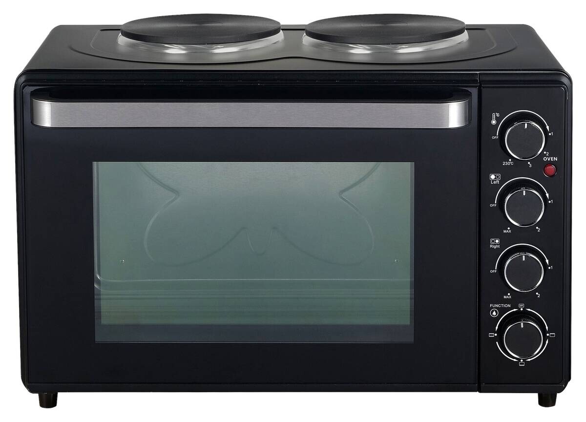 Emerio Mini-Backofen MO-132208.1 schwarz Metall B/H/T: ca. 51x32x41 cm ca. 32 l