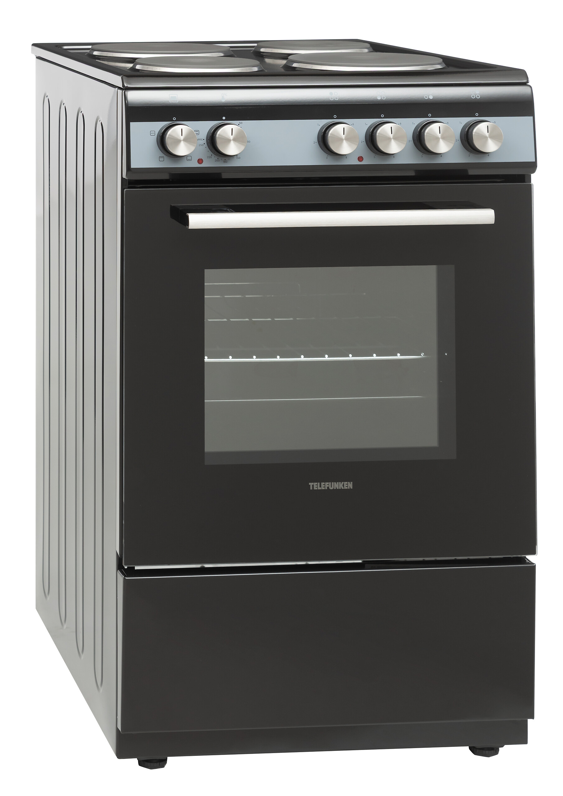 TELEFUNKEN Stand-Elektroherd TF-FS-5060-H4 schwarz B/H/T: ca. 50x85x60 cm