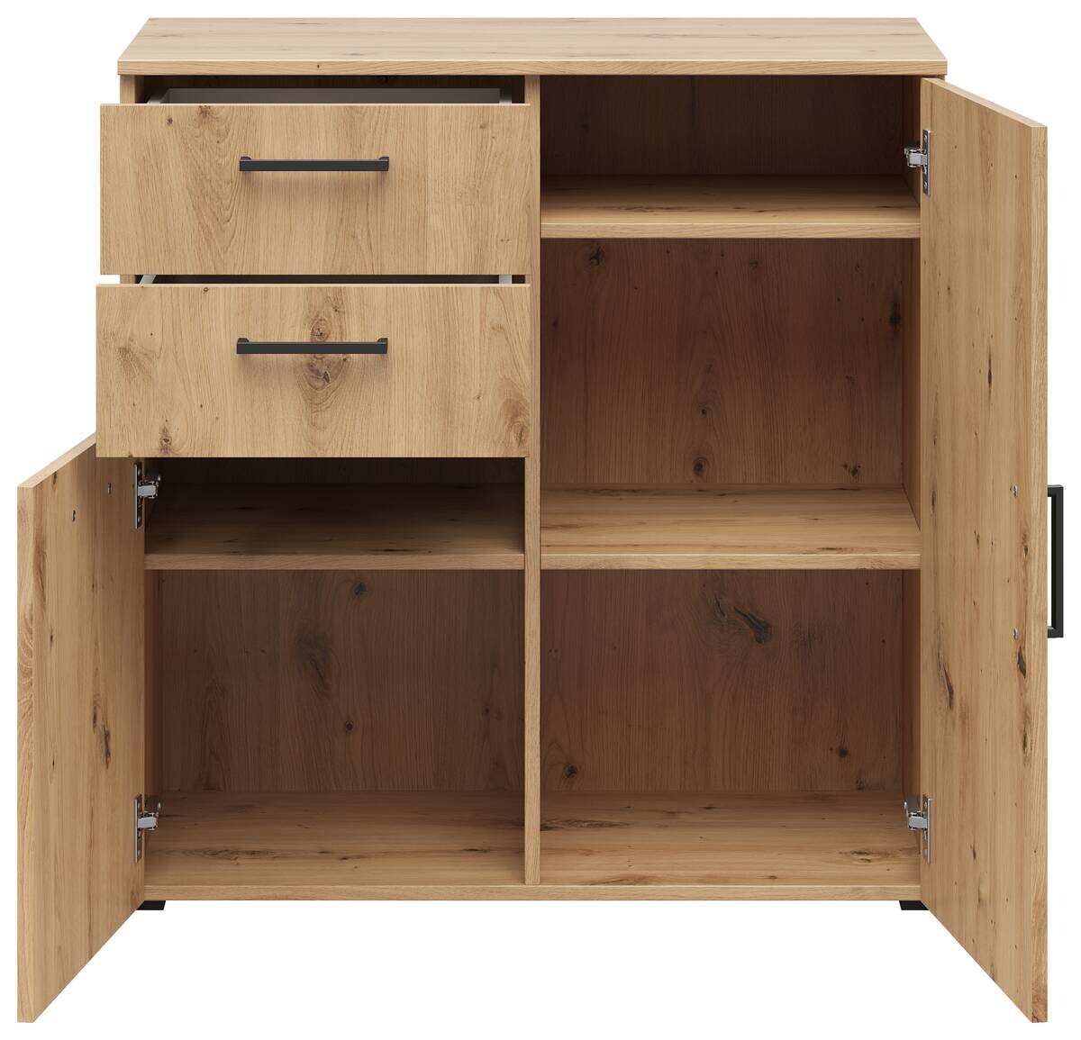 Kommode Multi-Stauraum Typ 26 Eiche Artisan Nachbildung B/H/T: ca. 80x83x40 cm