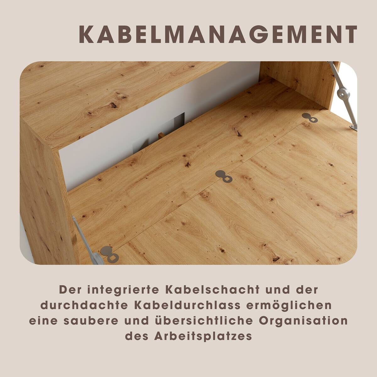 Sekretär MONTANA Eiche schwarz B/H/T: ca. 120x127x40 cm