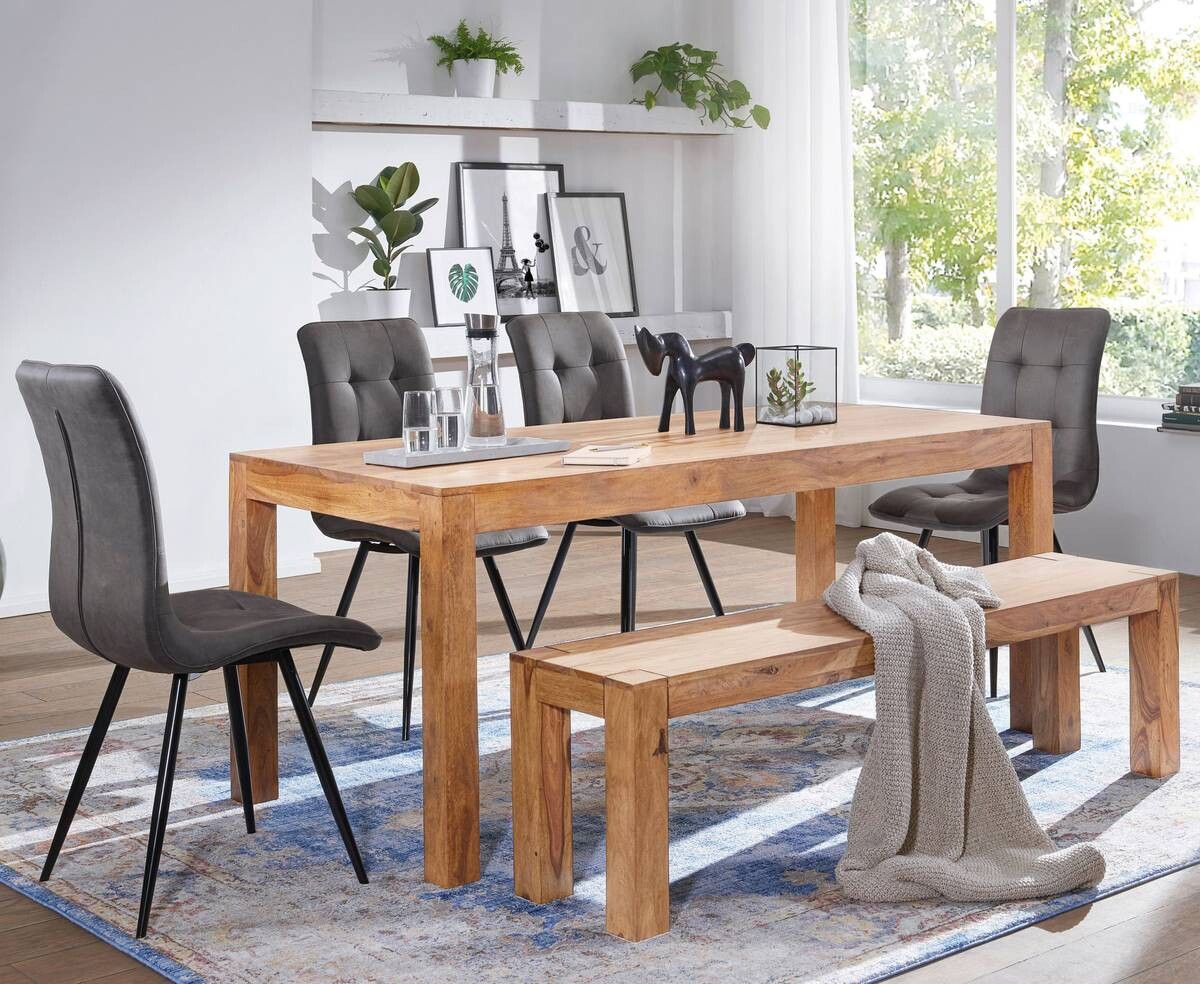 Wohnling Sitzbank natur Akazie B/H/T: ca. 120x45x35 cm