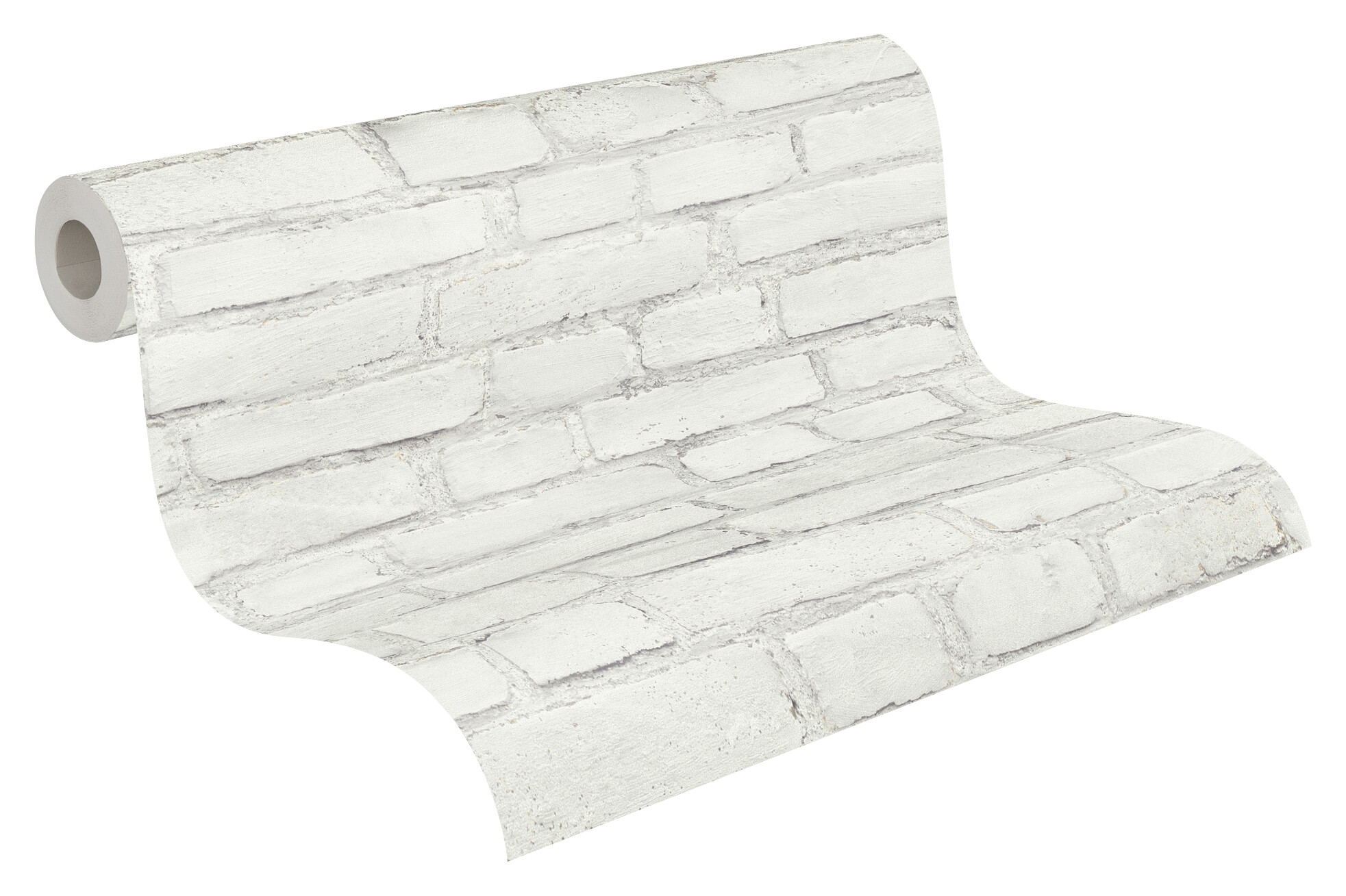 A.S.Creation Vliestapete weiß grau B/H/D: ca. 53x1005x8,7 cm