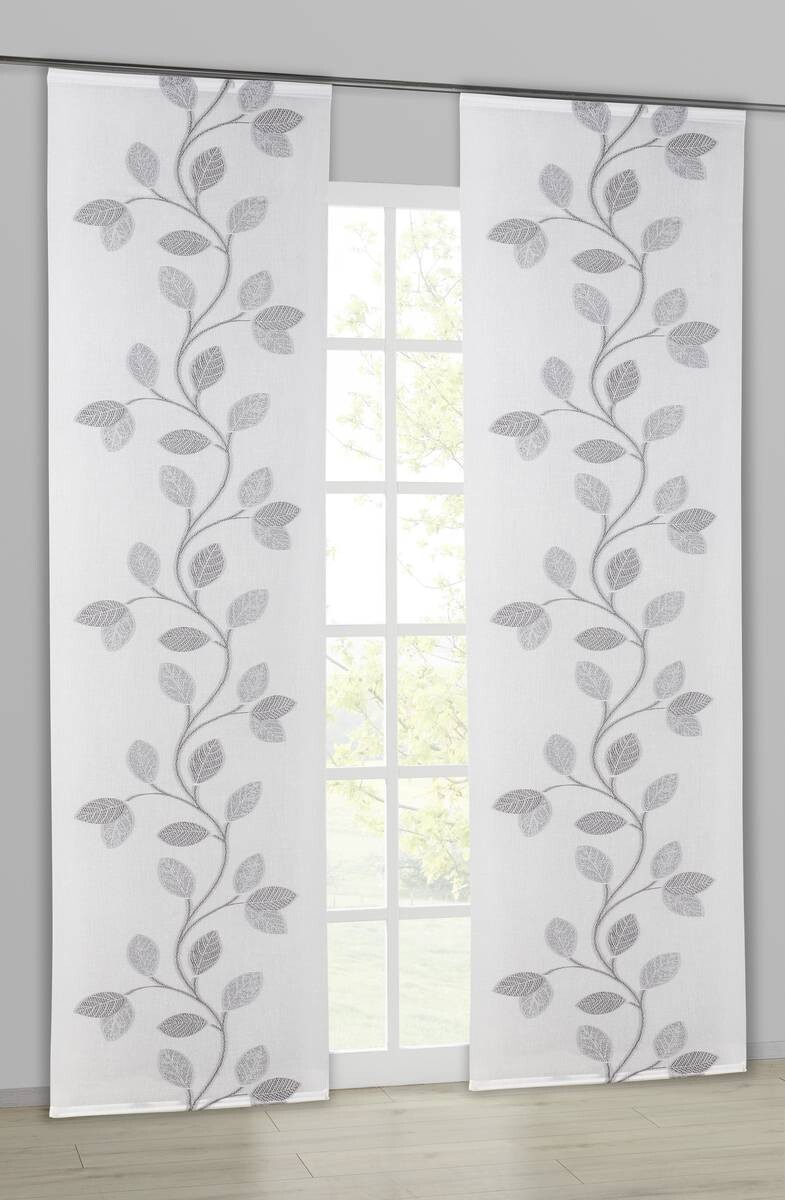 POCOline Schiebevorhang Michelle grau B/L: ca. 60x245 cm