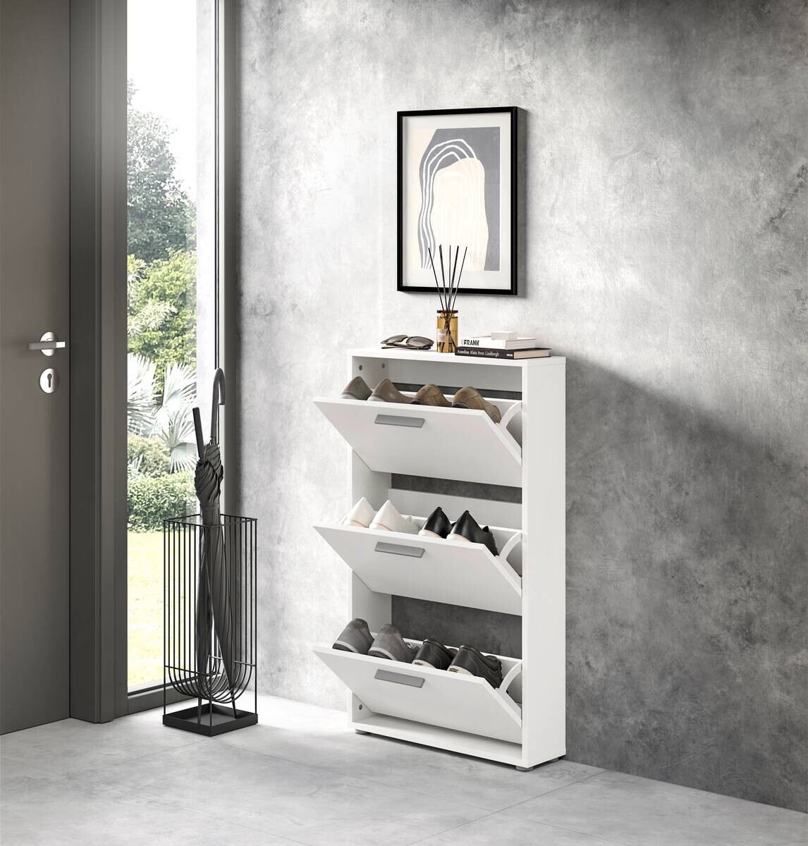 Schuhkipper SAM weiß B/H/T: ca. 59x103x17 cm