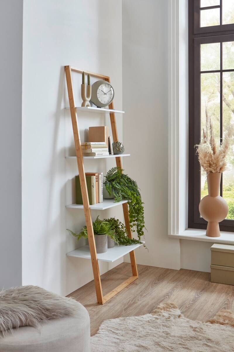 Regal natur weiß B/H/T: ca. 61x164x37 cm