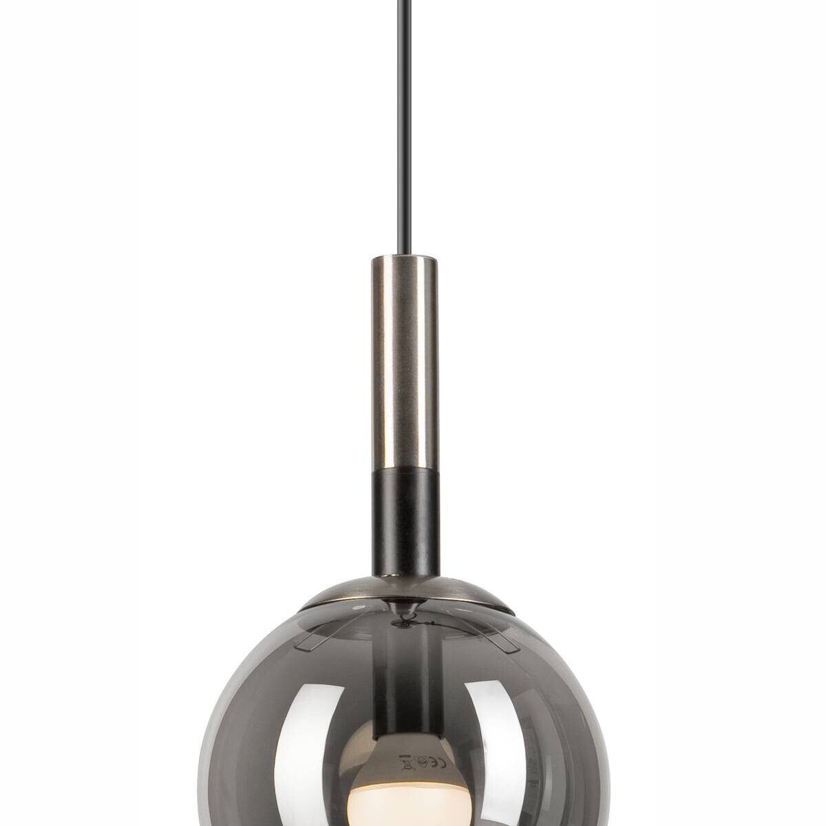 Lamkur Hängeleuchte Rollo Chrom Glas Stahl B/H/L: ca. 15x120x15 cm 1.0 Brennstellen