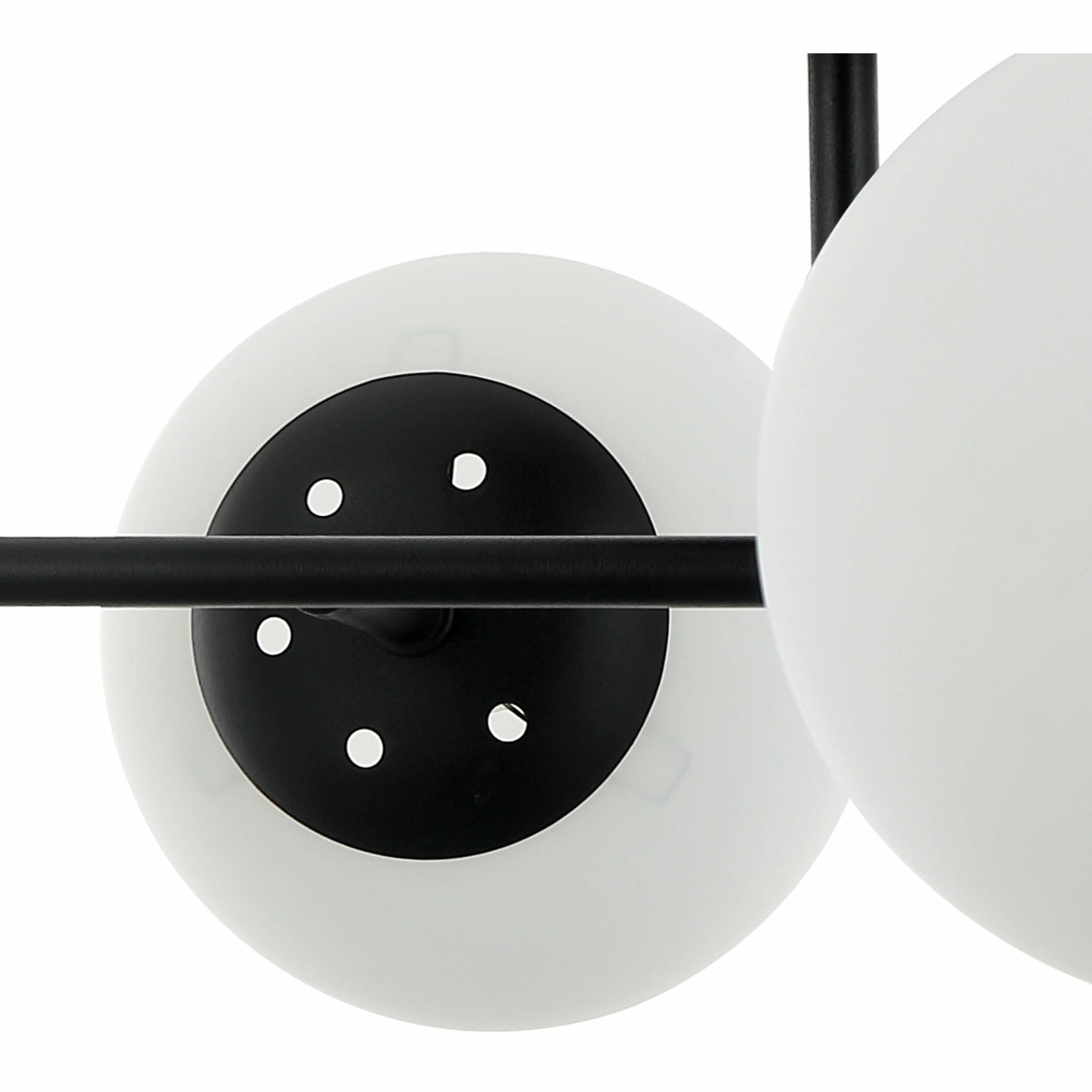 Lamkur Deckenleuchte Maddie schwarz Glas Stahl B/H/L: ca. 19x44x61 cm E14 4 Brennstellen