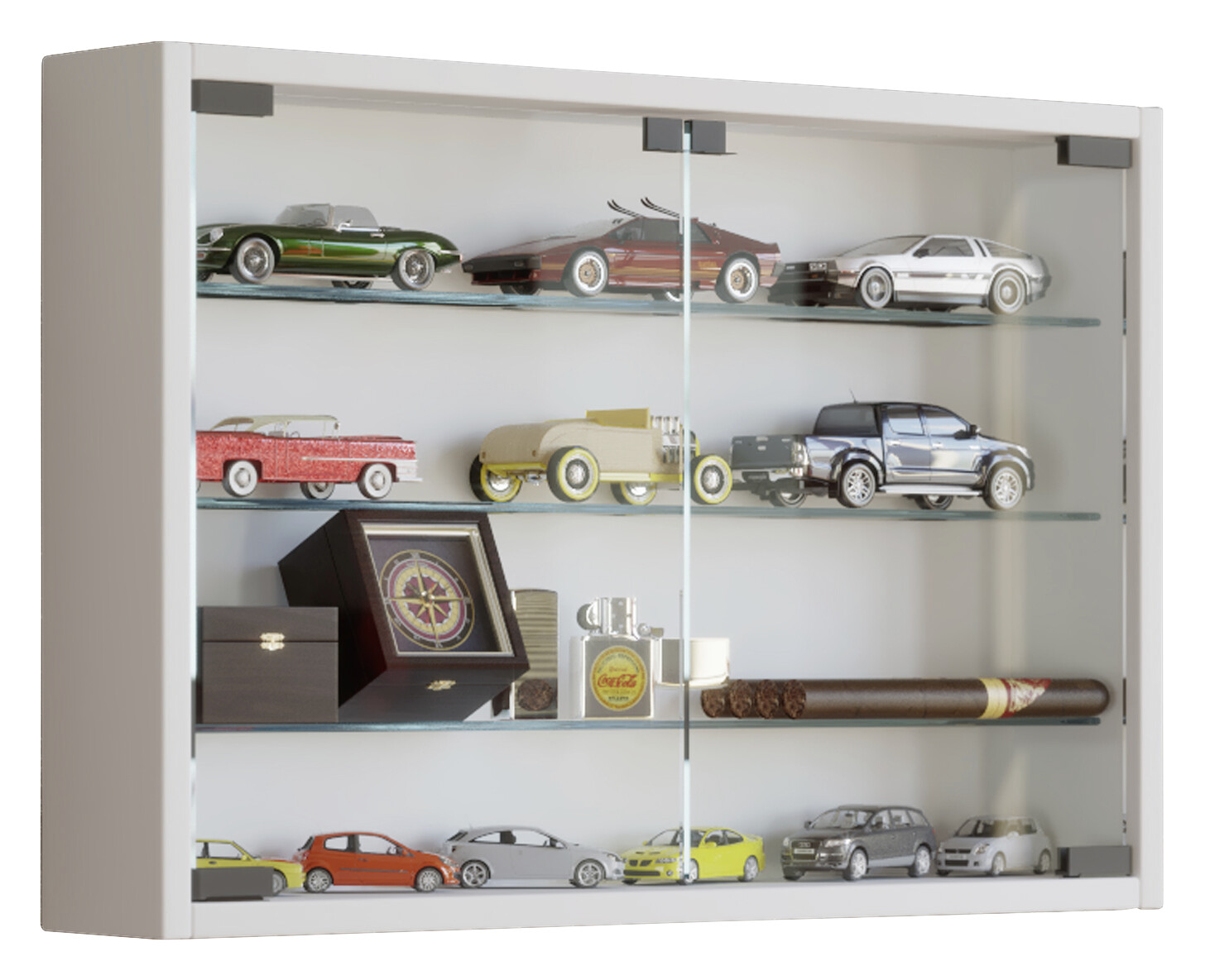 Vitrine Mandosa M weiß Holzwerkstoff Glas B/H/T: ca. 60x40x10 cm Vitrine Mandosa M weiß Holzwerkstoff Glas B/H/T: ca. 60x40x10 cm