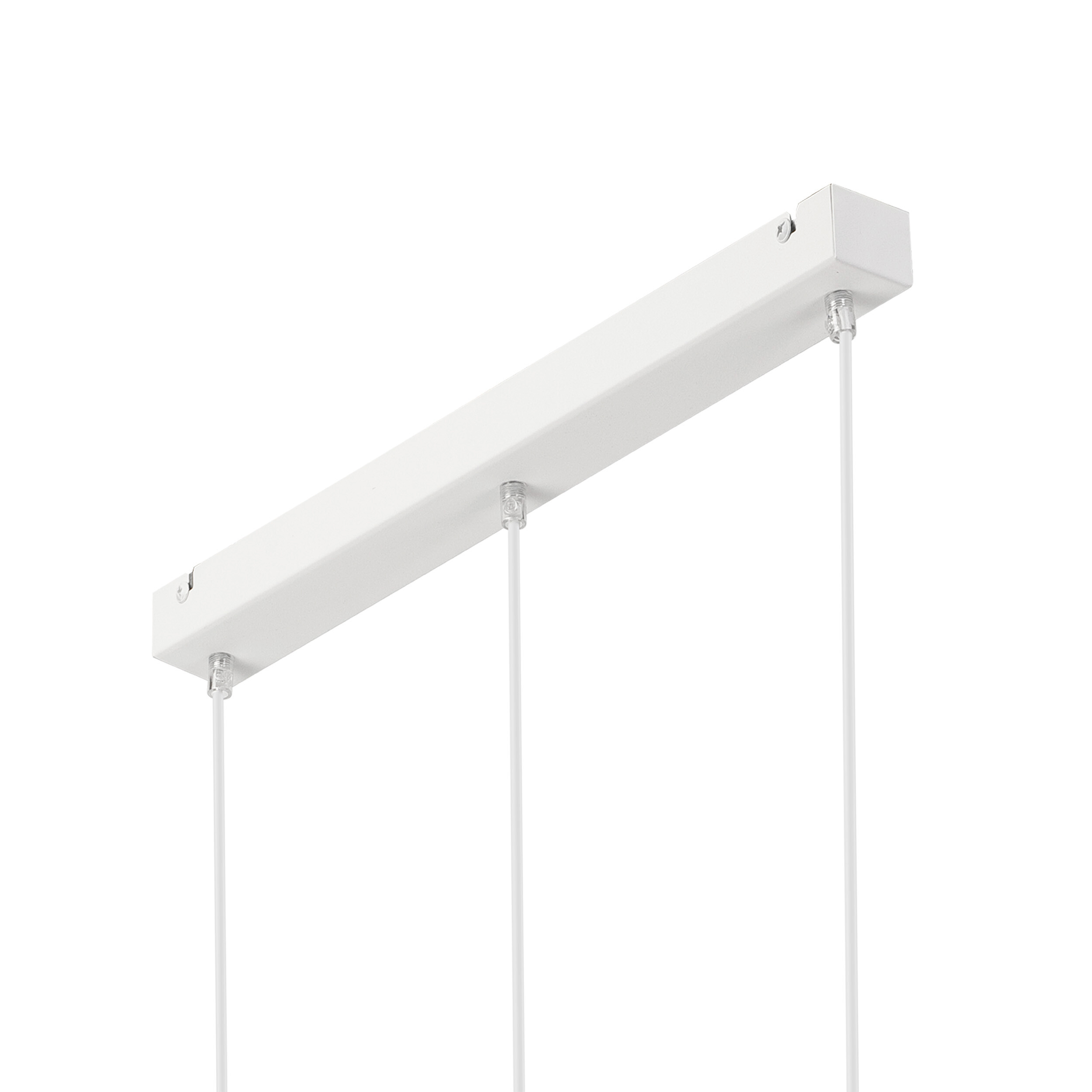 Lamkur Hängeleuchte Eiche weiß Stahl Holz B/H/L: ca. 15,5x85x59 cm E27 3 Brennstellen