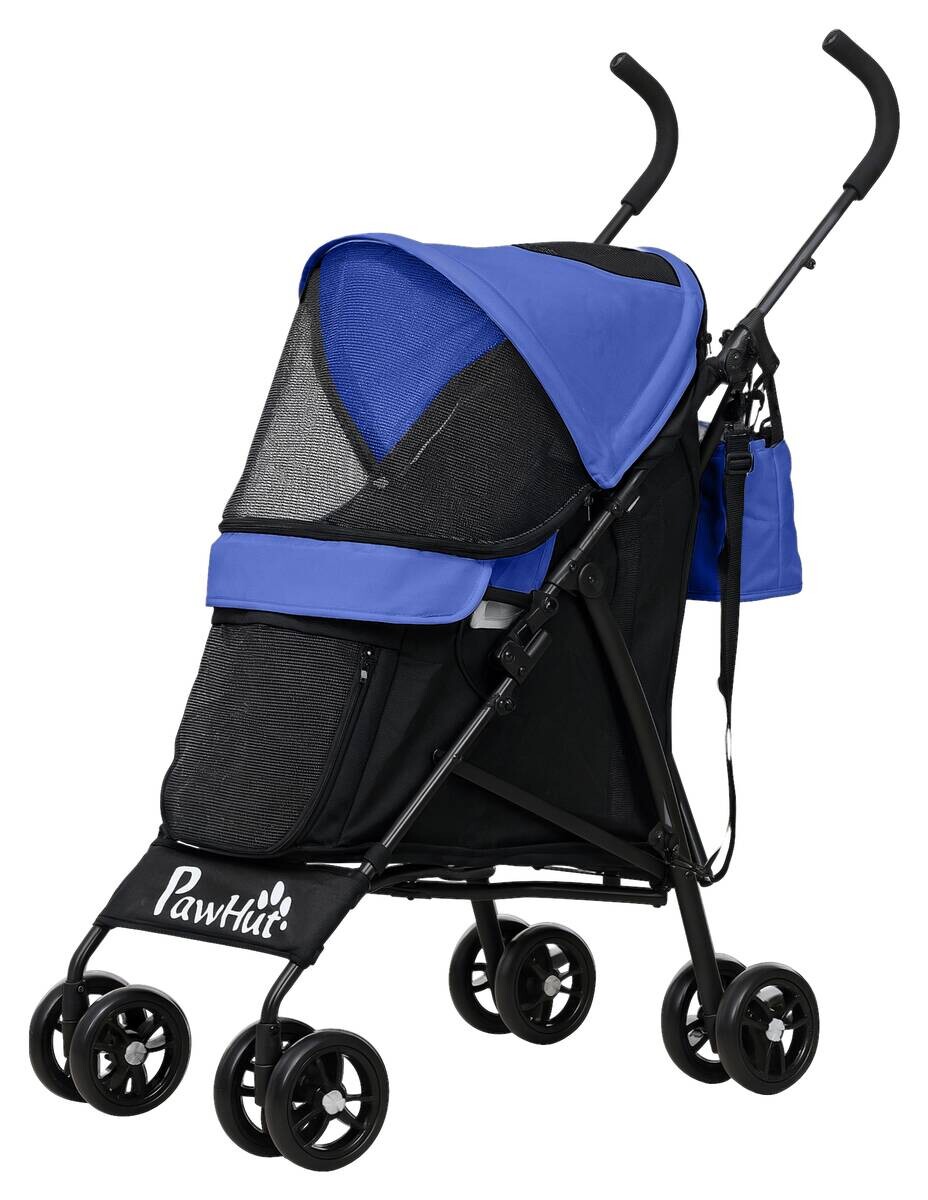 PawHut Hundewagen blau Stahl B/H/L: ca. 44x103x76 cm