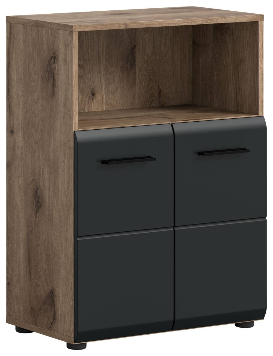 Schrank Ice Nox Oak Nachbildung schwarz matt B/H/T: ca. 60x80x30 cm