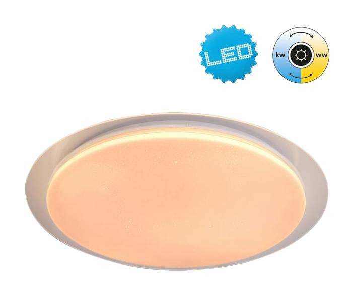 Näve Leuchten LED Deckenleuchte NV1286231 weiß silber Metall Acryl H/D: ca. 7x46 cm null 1 Brennstellen