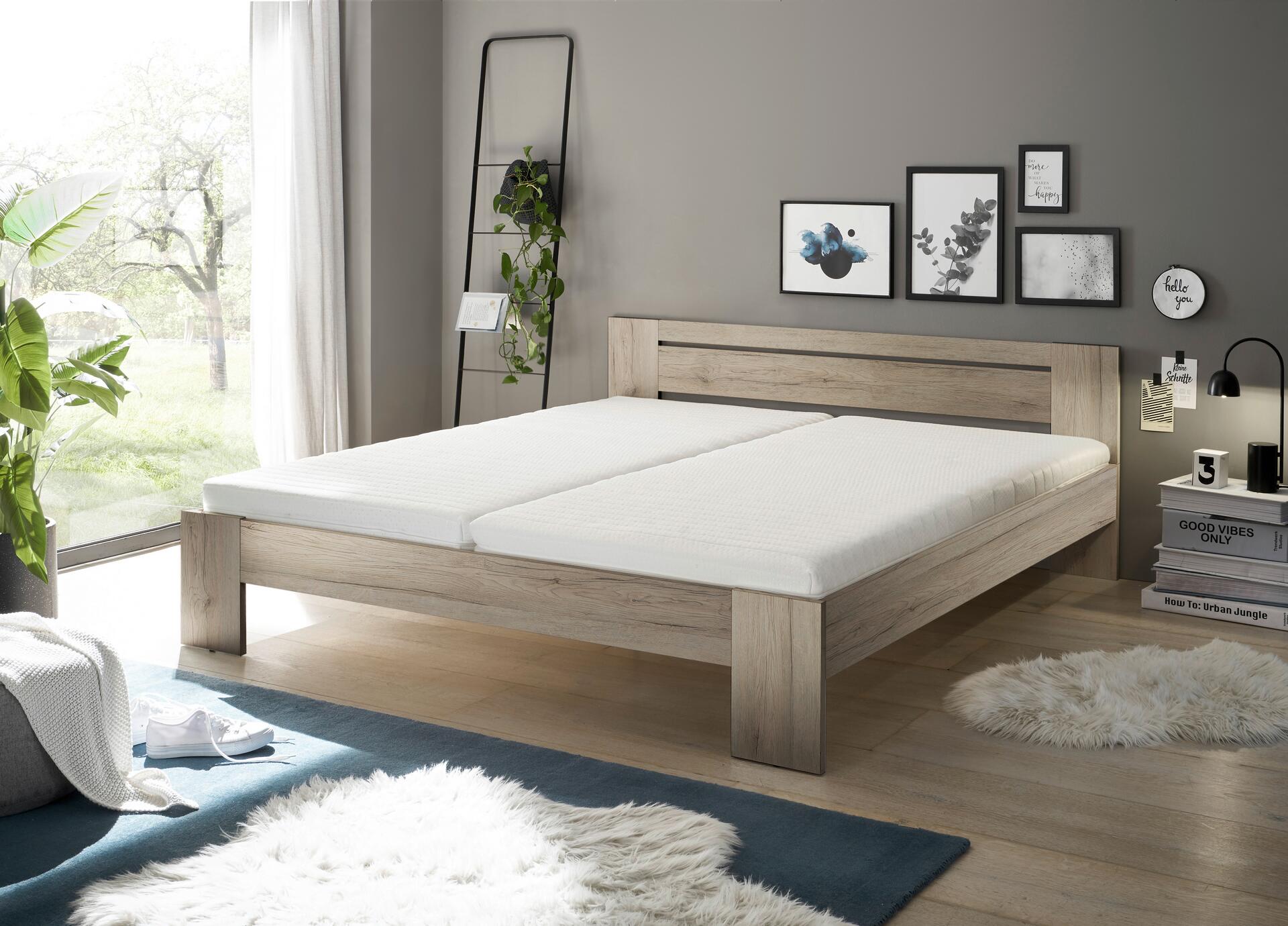 Futonbett Cannes Eiche San-Remo Nachbildung Liegefläche B/L: ca. 180x200 cm