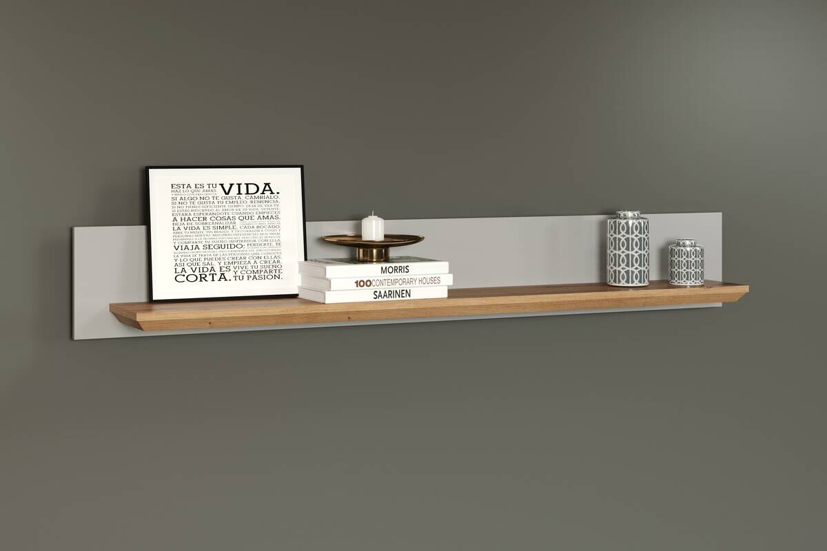 Wandboard Landside Lichtgrau Eiche Artisan Nachbildung B/H/T: ca. 153x22x22 cm