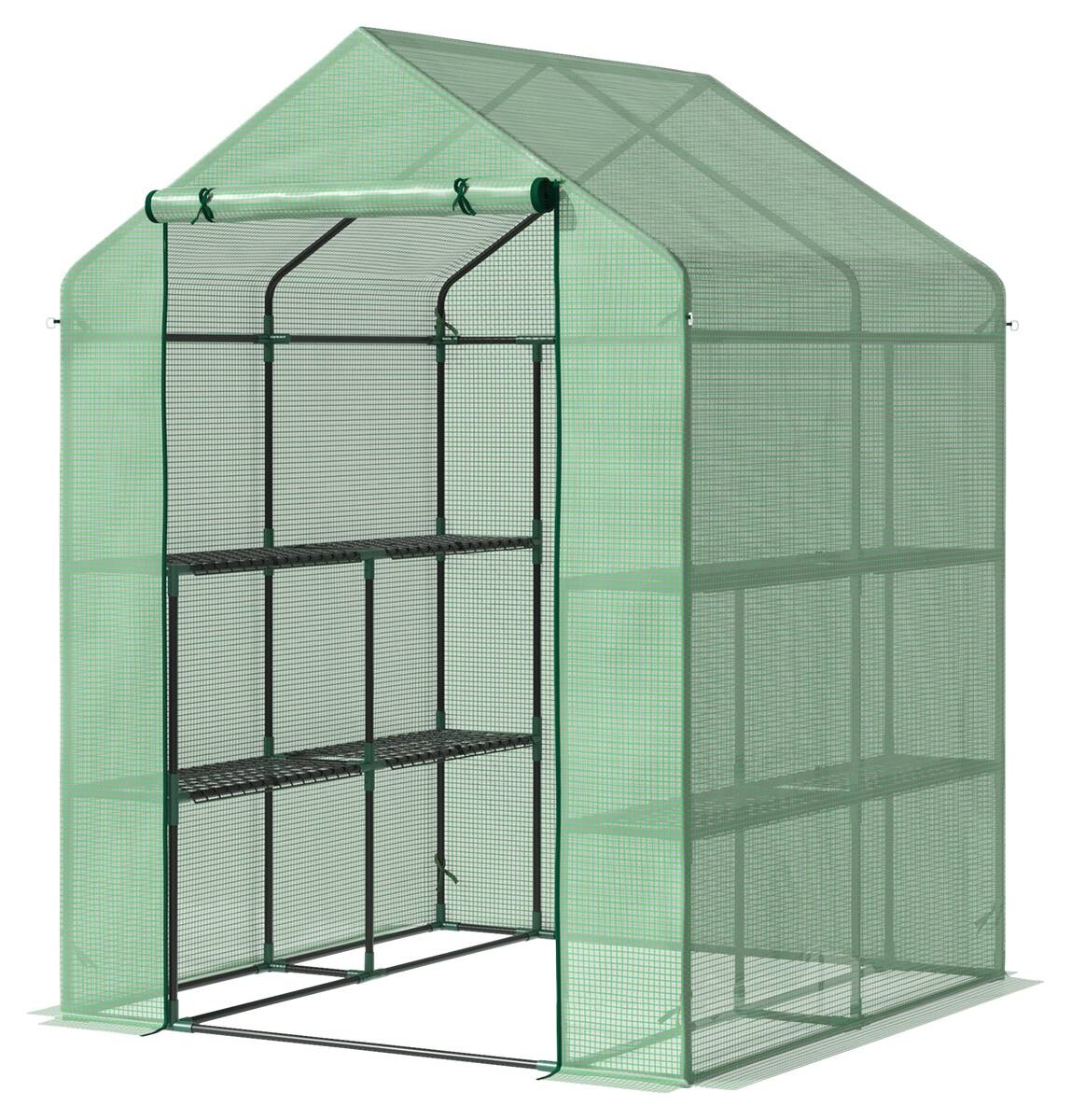 Outsunny Gewächshaus B/H/L: ca. 138x190x143 cm