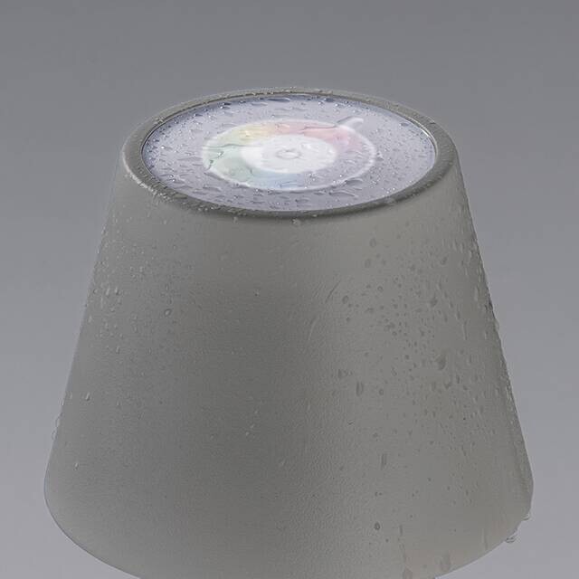 easy! by FHL Tischleuchte 850342 Cosenza grau Metall H/D: ca. 38x12 cm 1 Brennstellen