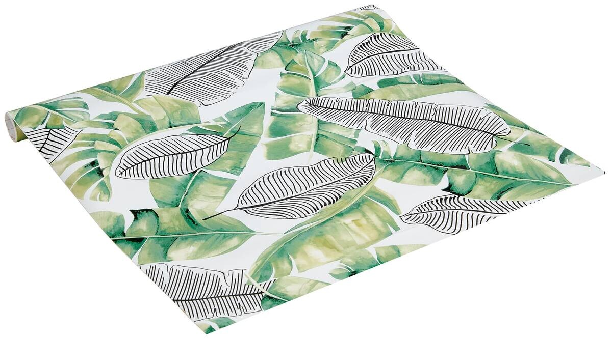 d-c-fix Klebefolie Blätter grün weiß B/L: ca. 45x200 cm