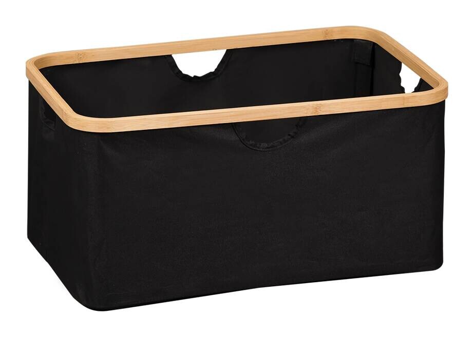 Kesper Aufbewahrungskorb schwarz Bambus B/H/L: ca. 36x26x54 cm