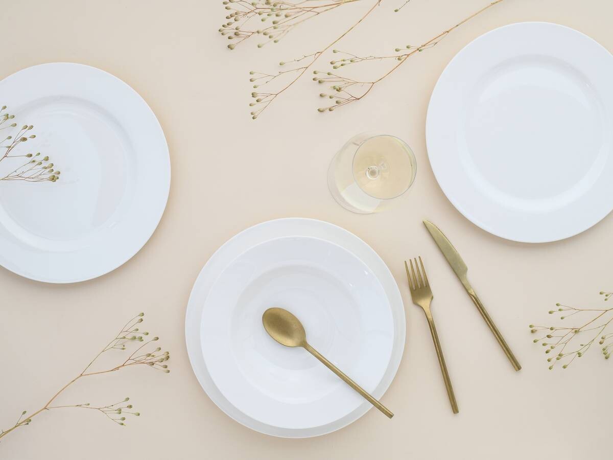 CreaTable Tafelservice Fleur Royal cremeweiß Porzellan 12 tlg.