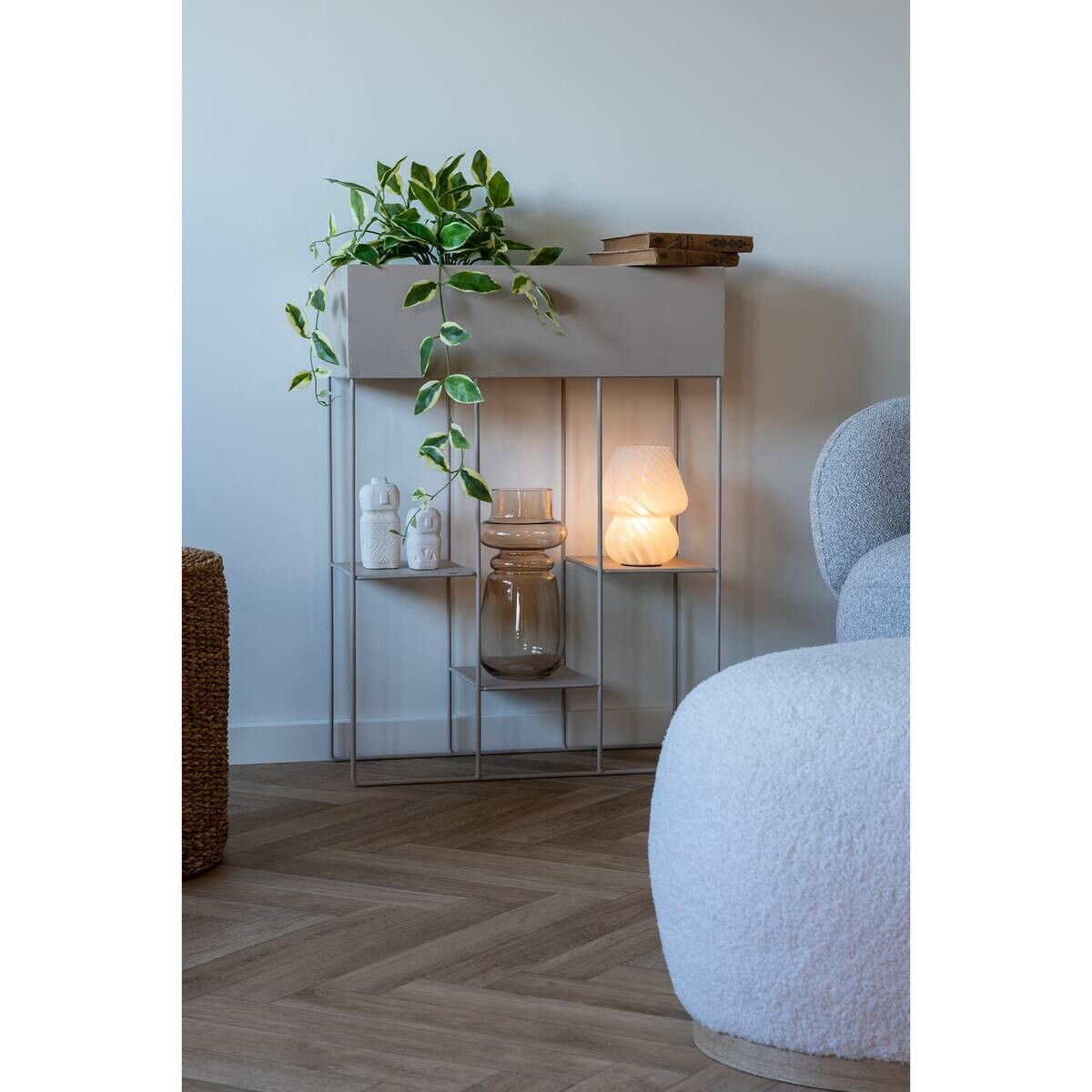 Housenordic Blumentopf Rabo sand Stahl B/H/L: ca. 25x80x60 cm