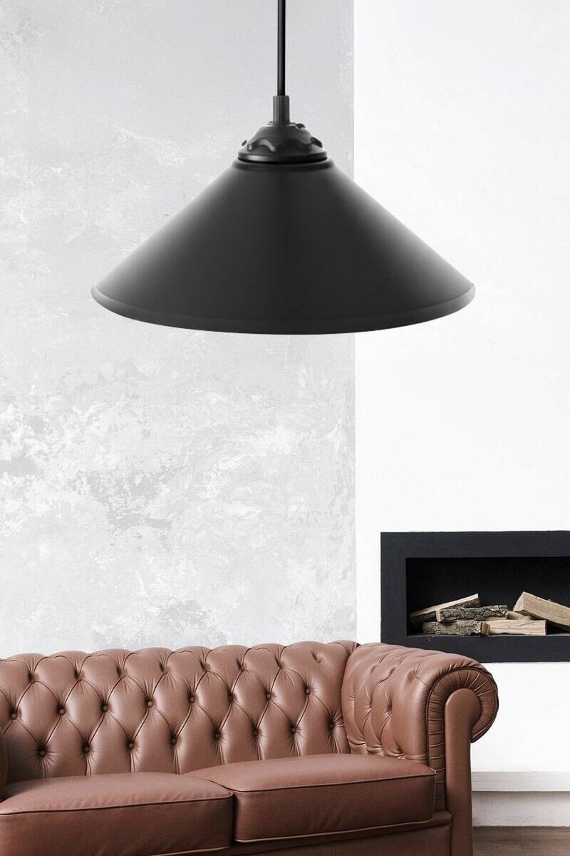 Opviq Pendelleuchte schwarz Polycarbonat B/H/T/L: ca. 6,5x50x25x6,5 cm E27 1 Brennstellen