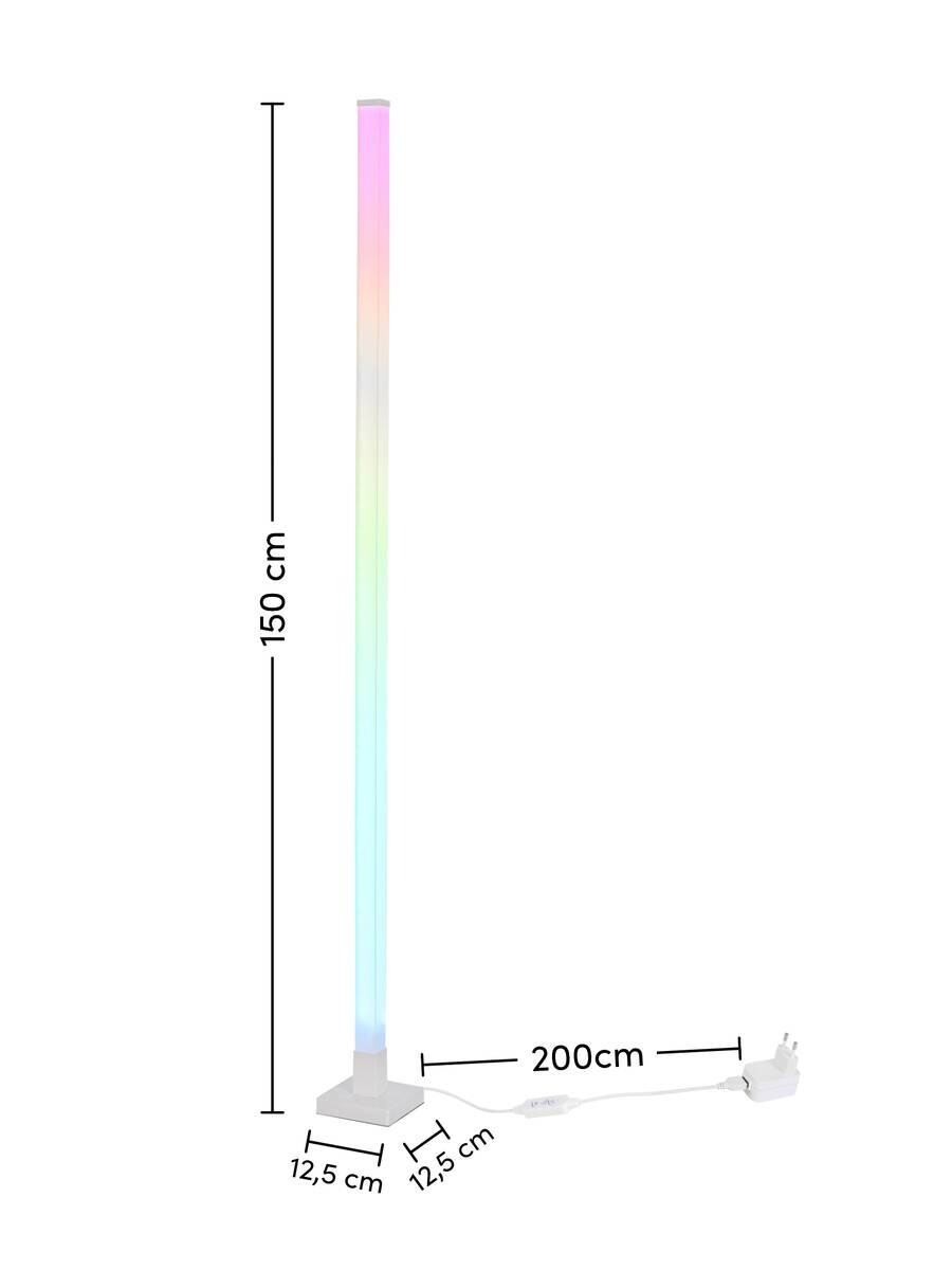 Nolo LED-RGB-Stehleuchte Tim B/H/L: ca. 12,5x12,5x150 cm