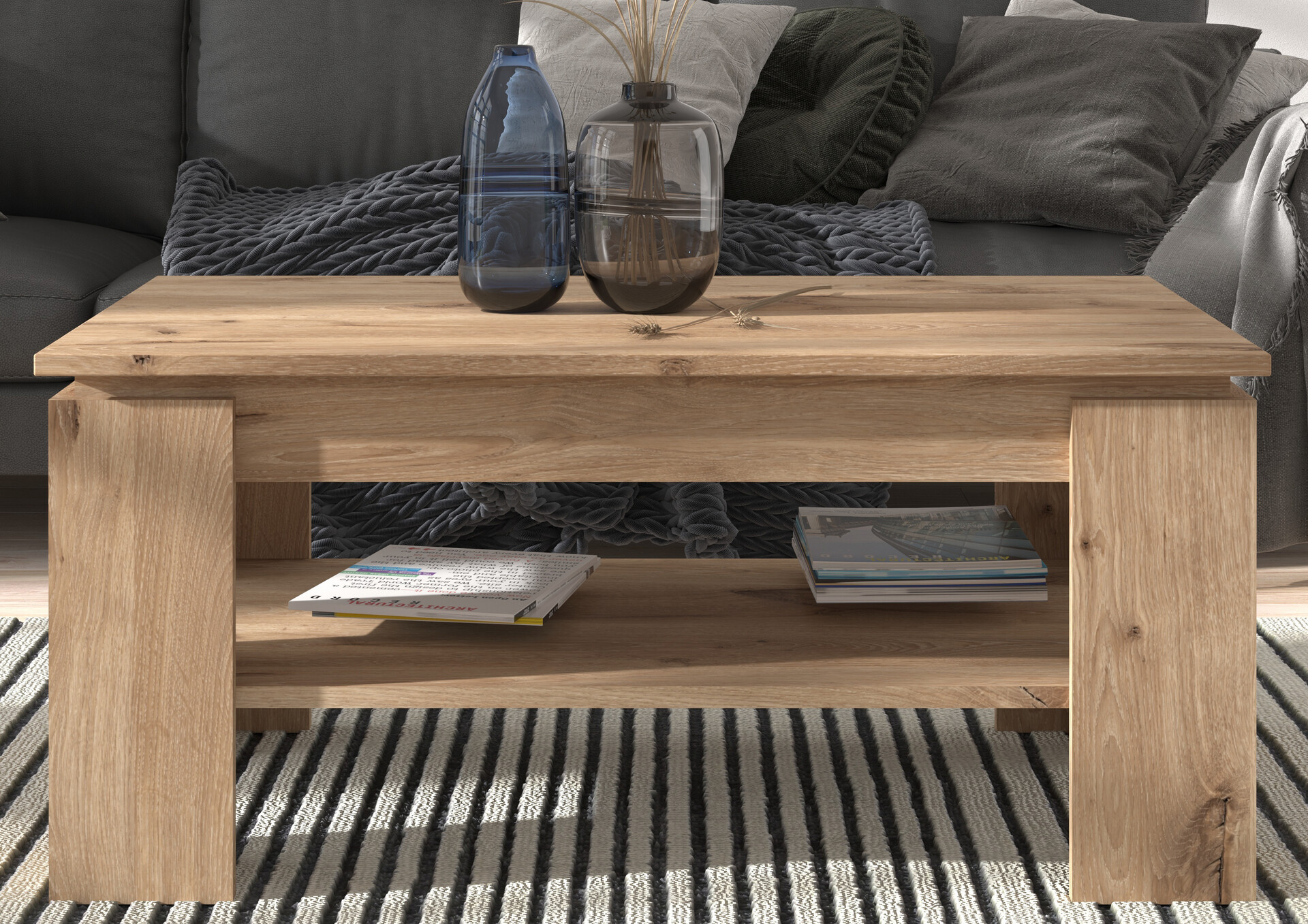 Couchtisch Mason Nox Oak Nachbildung B/H/T: ca. 100x45x60 cm