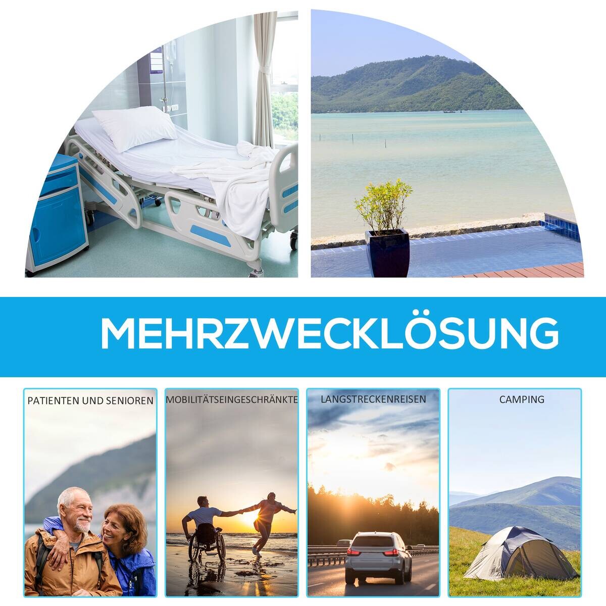 Outsunny Campingtoilette B/H/L: ca. 41x42,5x35,5 cm